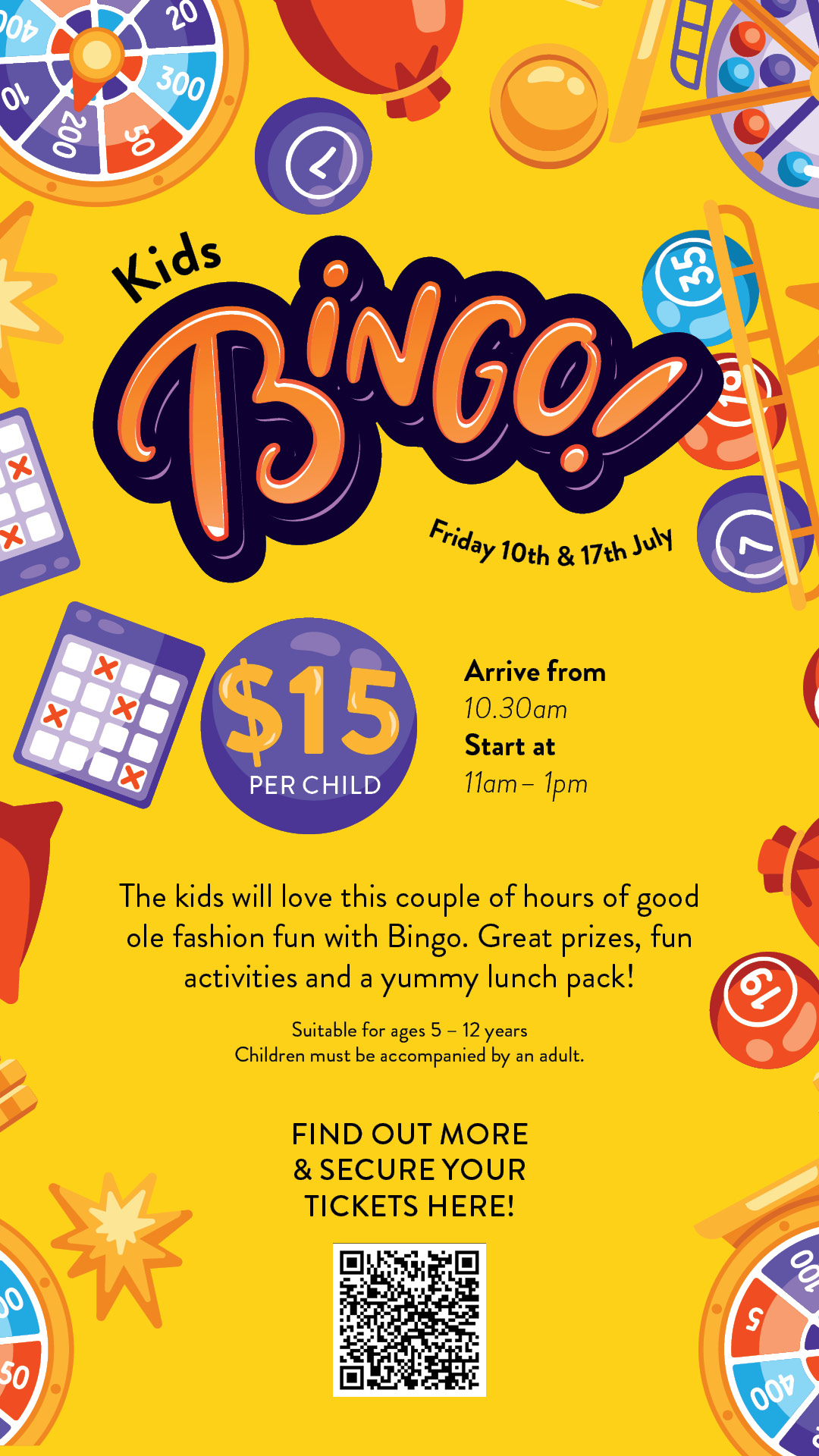 Kids Bingo & Lunch July