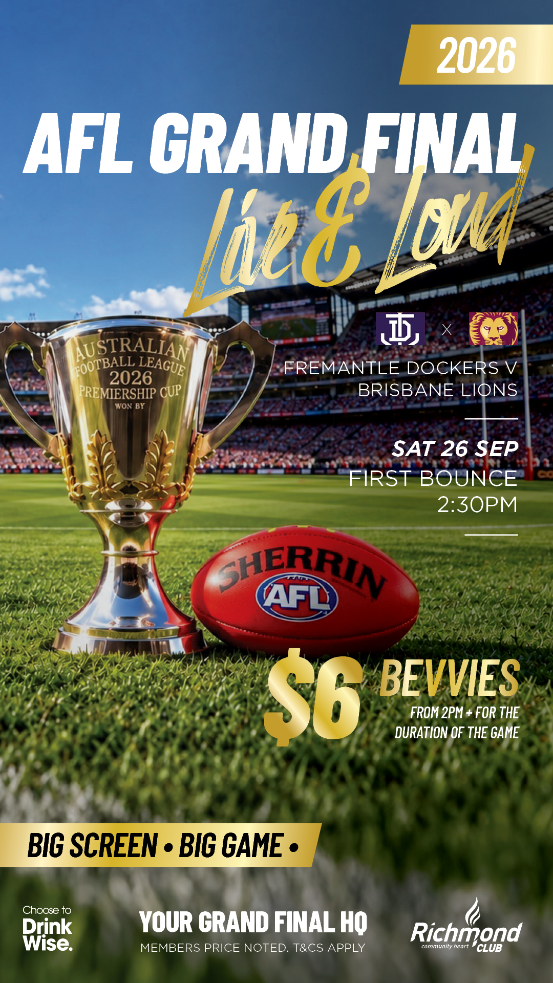 🏆 AFL GRAND FINAL – LIVE & LOUD!